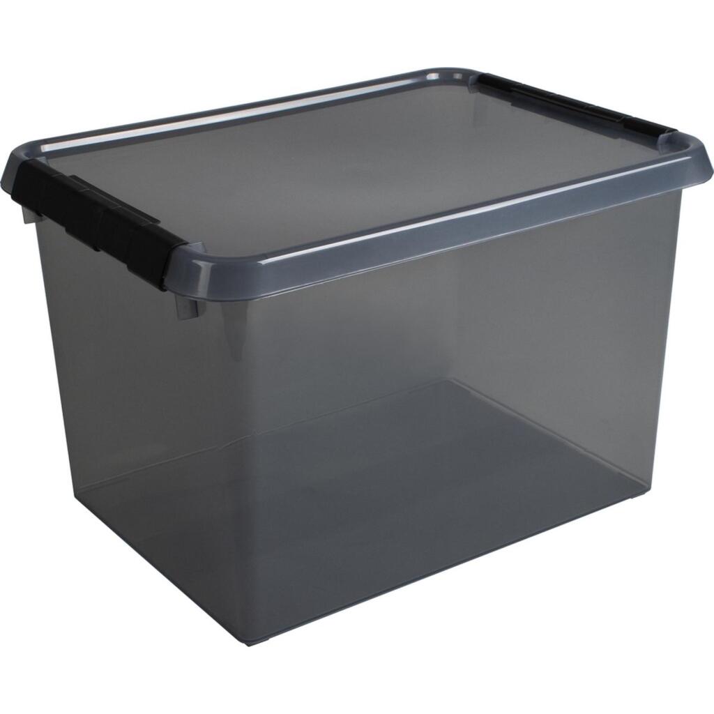Sunware Comfort Line Opbergbox 22L 40X30X26 Cm Transparant/Antraciet
