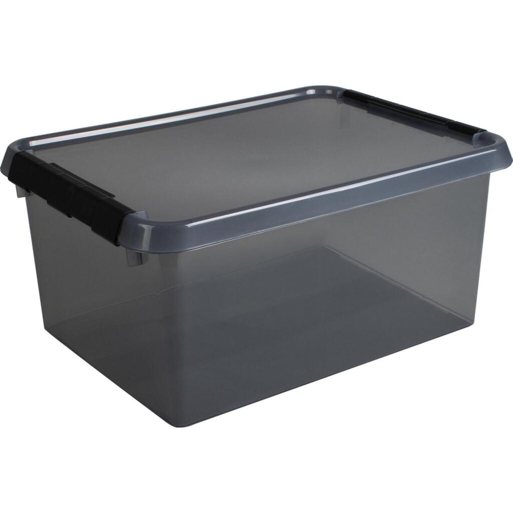 Sunware Comfort Line Opbergbox 15L 40X30X18 Cm Transparant/Antraciet
