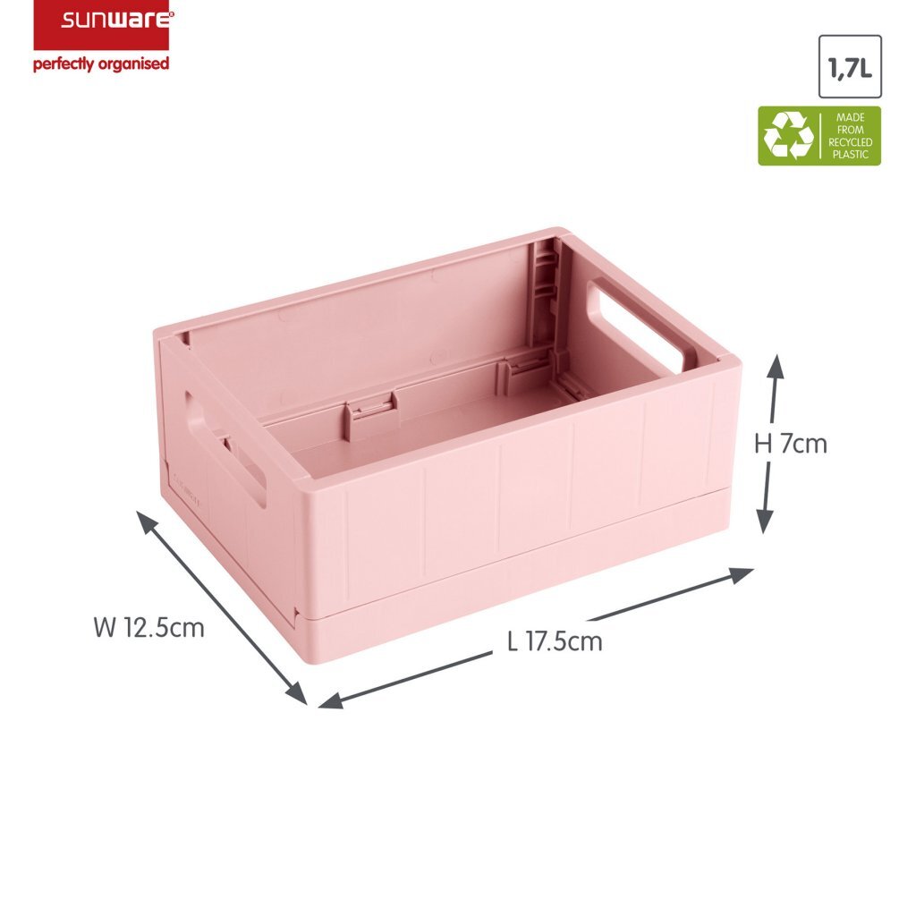 Sunware Sigma Home Vouwkrat 1.7L 17.5X12.5X7 Cm Roze