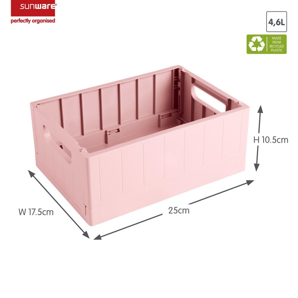 Sunware Sigma Home Vouwkrat 4.6L 25X17.5X10.5 Cm Roze