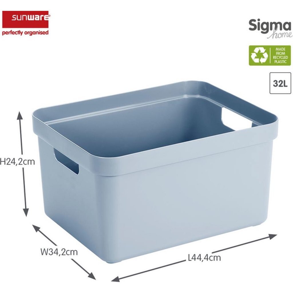 Sunware Sigma Home Opbergbox 32L 44.4X34.2X24.2 Cm Lichtblauw