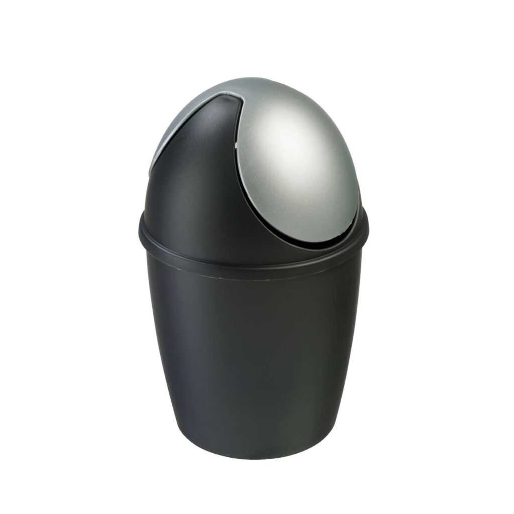 Sunware Tafelafvalemmer Met Swingdeksel 1.5L Zwart/Zilver