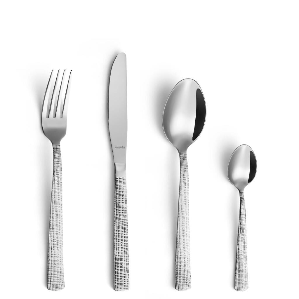 Amefa Linen Bestekset 24-Delig Zilver/Rvs