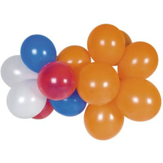 Ballonen 100 Stuks Rood/Wit/Blauw/Oranje