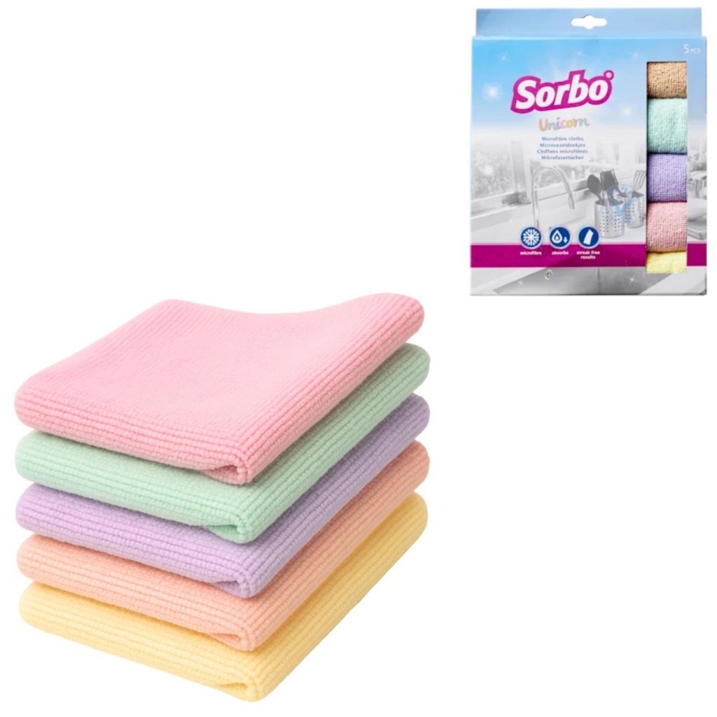 Overige Merken Sorbo Microvezeldoekje Unicorn 40X40 Cm 5 Stuks