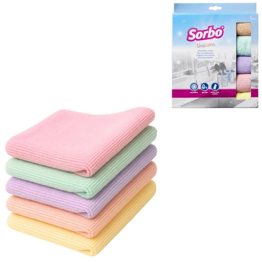 Overige Merken Sorbo Microvezeldoekje Unicorn 40X40 Cm 5 Stuks