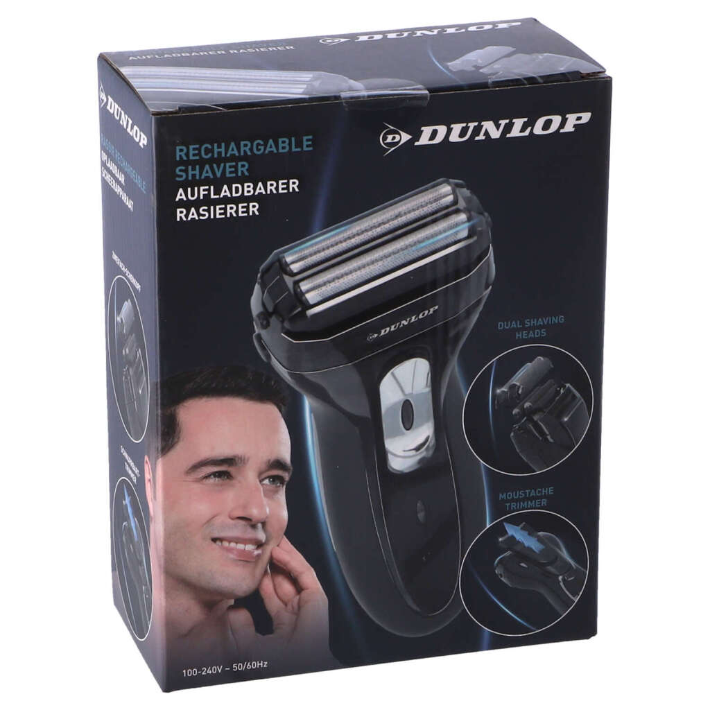 Dunlop Scheerapparaat Met Dubbele Scheerkoppen Zwart