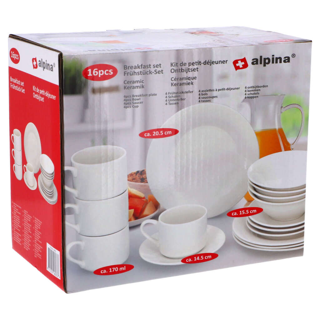 Alpina Ontbijtset 16-Delig Wit