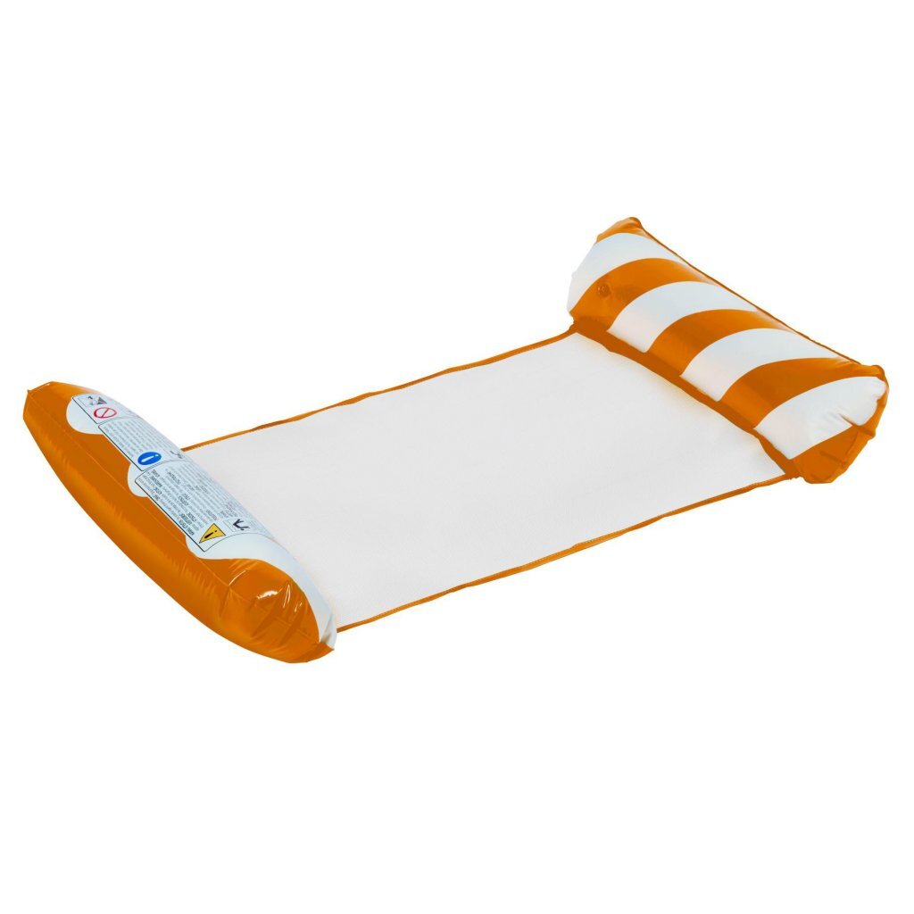 Overige Merken Hammock Opblaasbaar 120X72 Cm Oranje/Wit