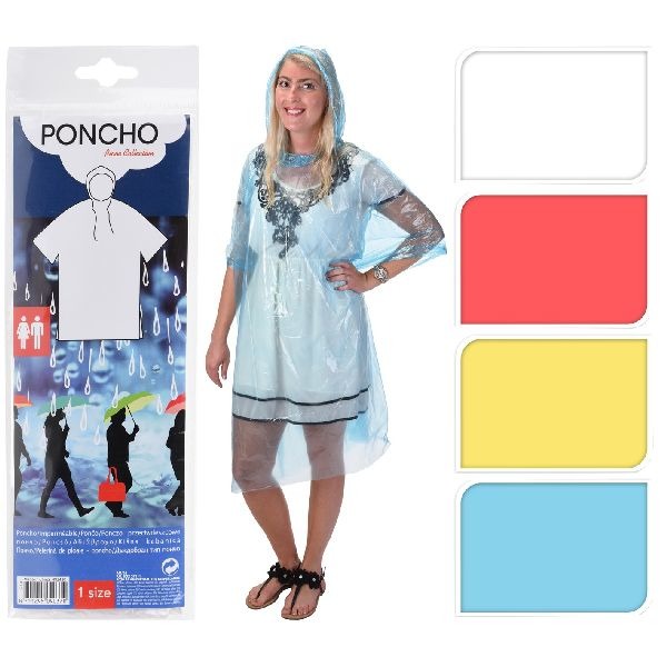 Basic Poncho Festival Volwassene Assorti