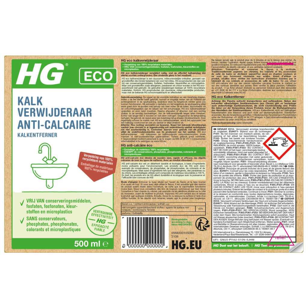 Hg Eco Kalkverwijderaar 500 Ml