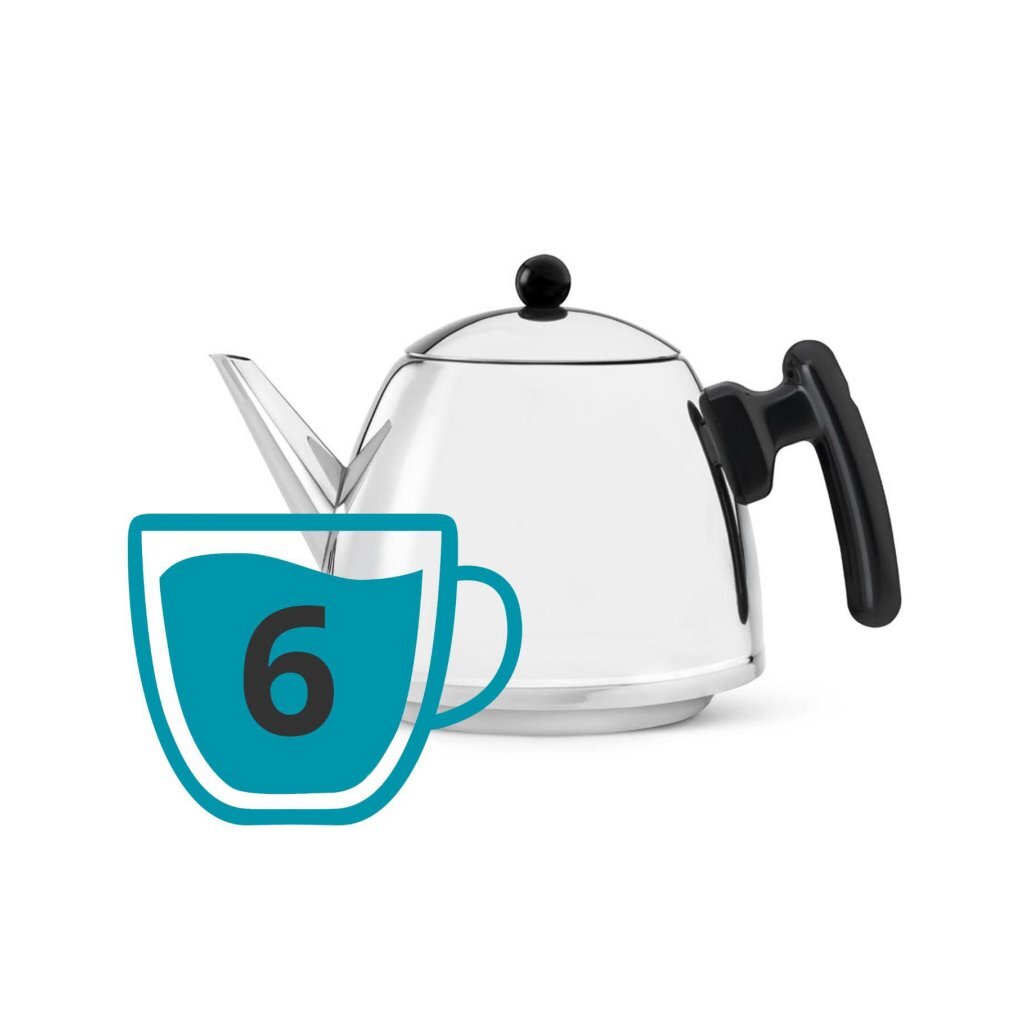 Bredemeijer Duet Classic Theepot 1.2L Rvs/Zwart