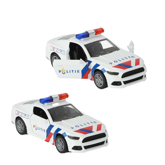 112 Pull-Back Politie Sportwagen 1:36 + Licht en Geluid Direct leverbaar