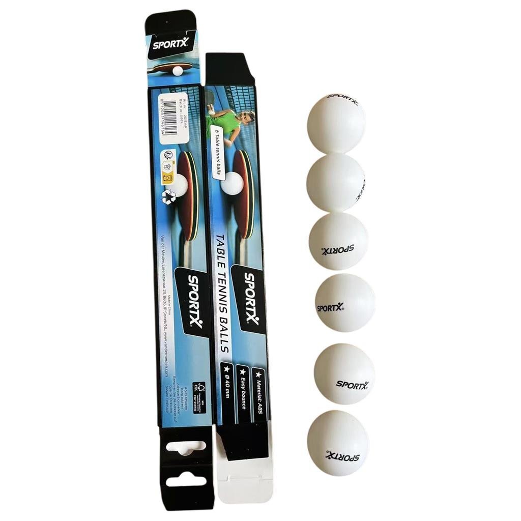 Sportx Tafeltennisballen 6 Stuks Wit