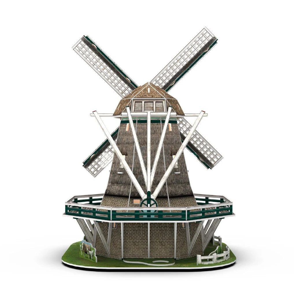 Cubic Fun 3D Puzzel Molen + Licht 64 Stukjes