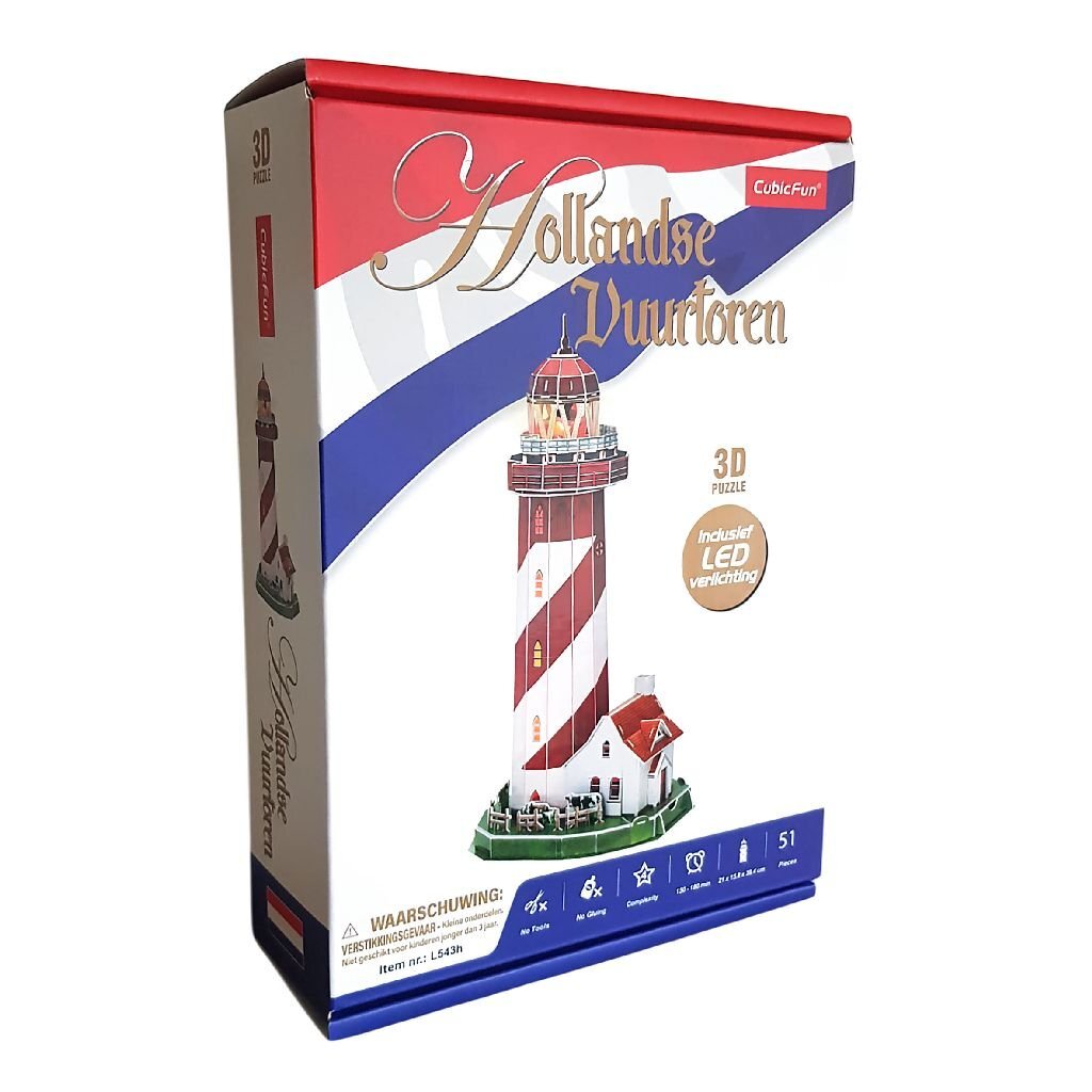 Cubic Fun 3D Puzzel Vuurtoren + Licht 51 Stukjes