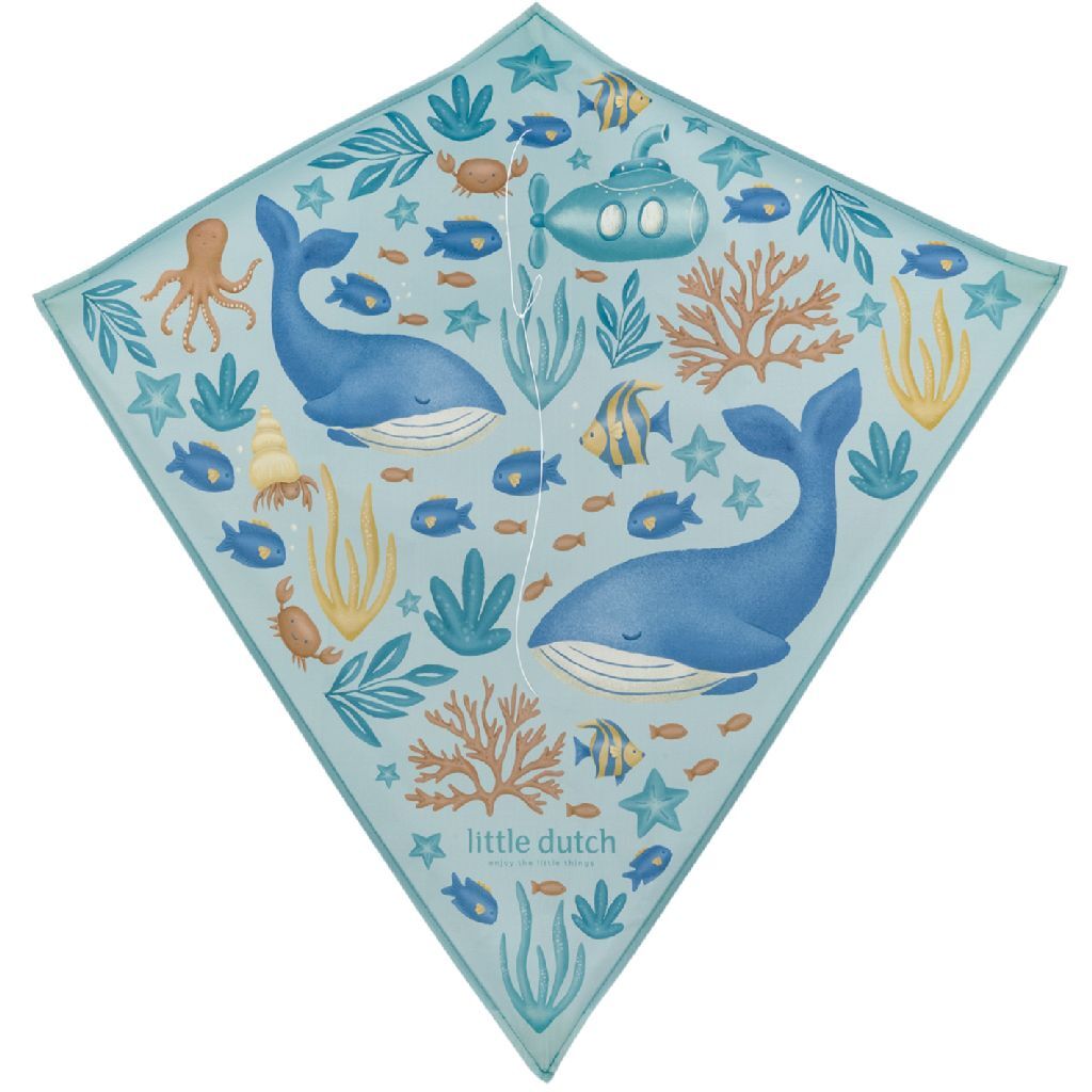 Little Dutch Ocean World Diamant Vlieger 65X65 Cm Blauw