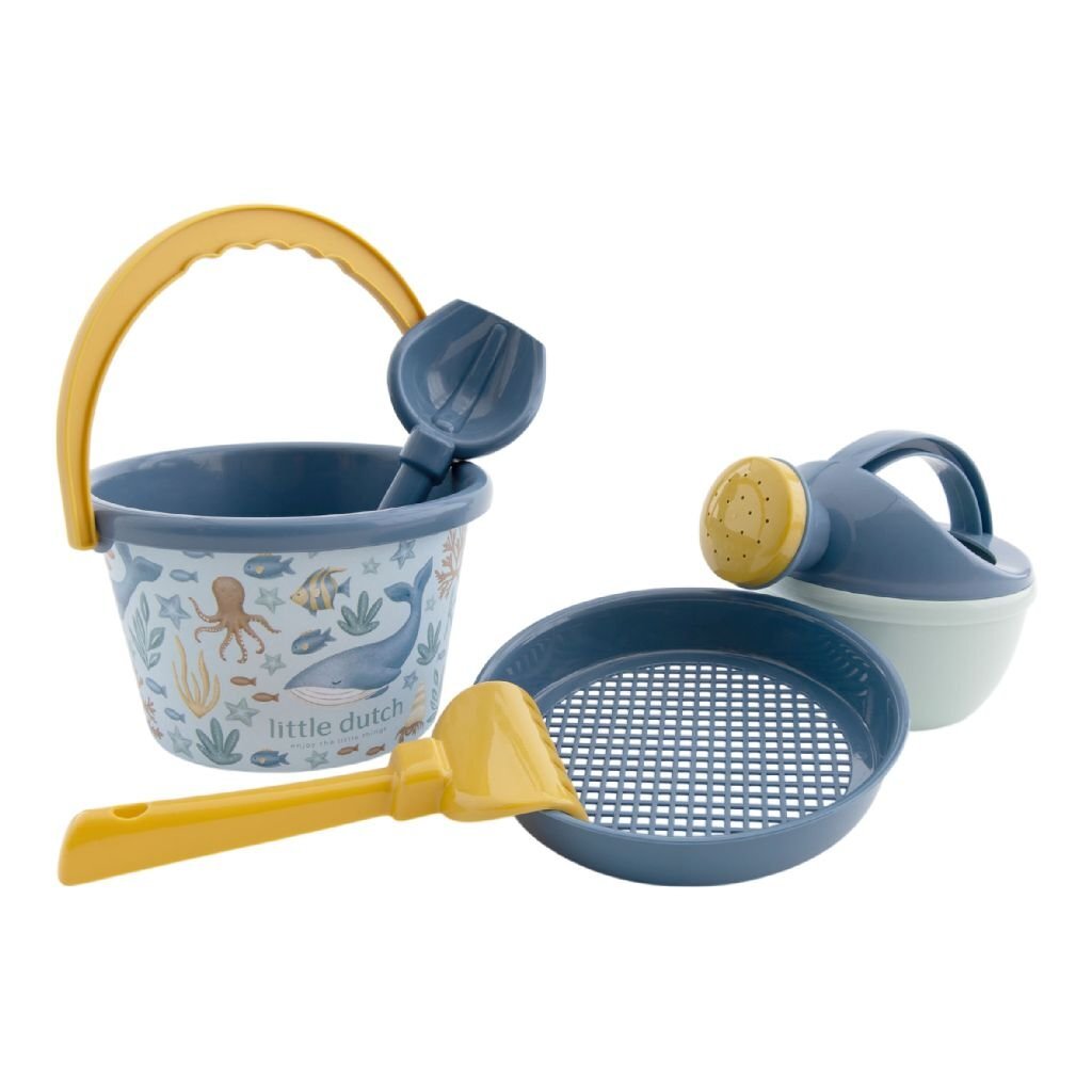 Little Dutch Ocean World Strandset 5-Delig Blauw/Geel