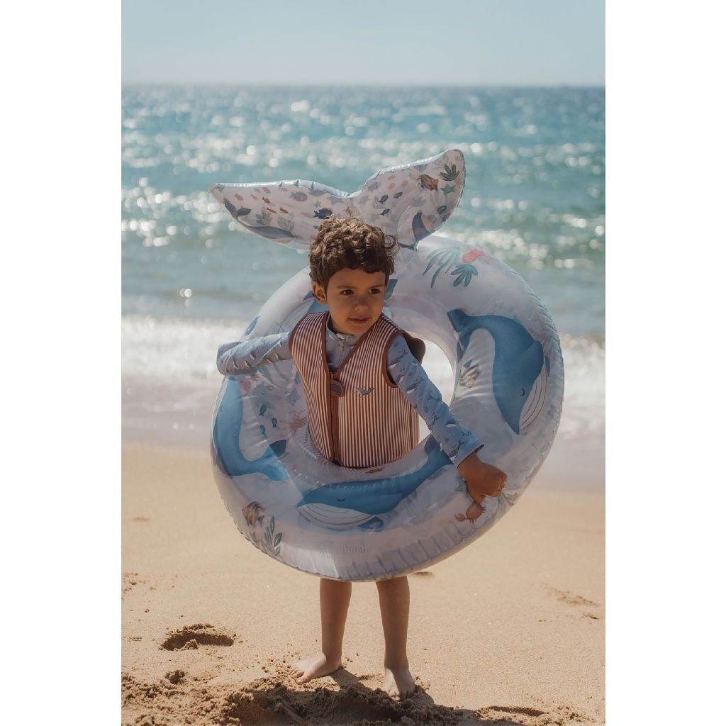 Little Dutch Ocean World Zwemring Met Staart 91 Cm Blauw/Transparant