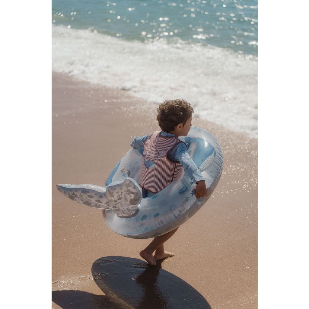 Little Dutch Ocean World Zwemring Met Staart 91 Cm Blauw/Transparant