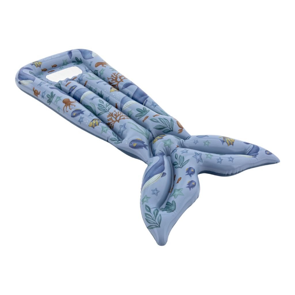 Little Dutch Ocean World Luchtbed Met Staart 118 Cm Blauw