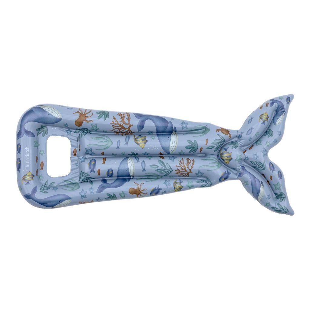 Little Dutch Ocean World Luchtbed Met Staart 118 Cm Blauw