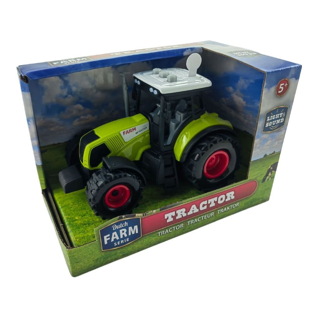 Dutch Farm Tractor + Licht En Geluid 1:36 Groen