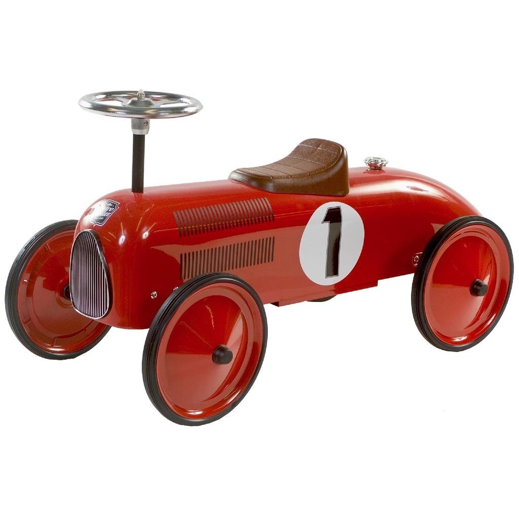 Retro Roller James Formule 1 Loopauto 75X40X40 Cm Rood/Metaal