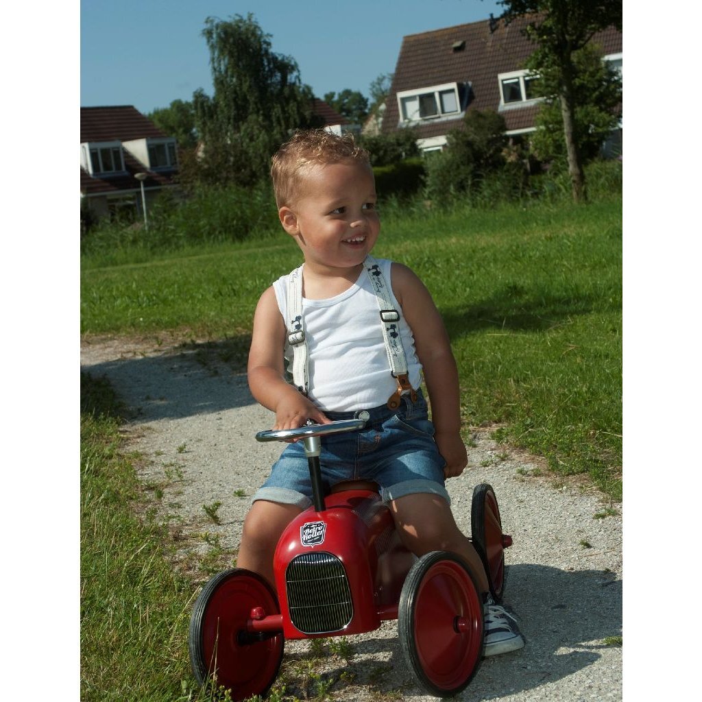Retro Roller James Formule 1 Loopauto 75X40X40 Cm Rood/Metaal