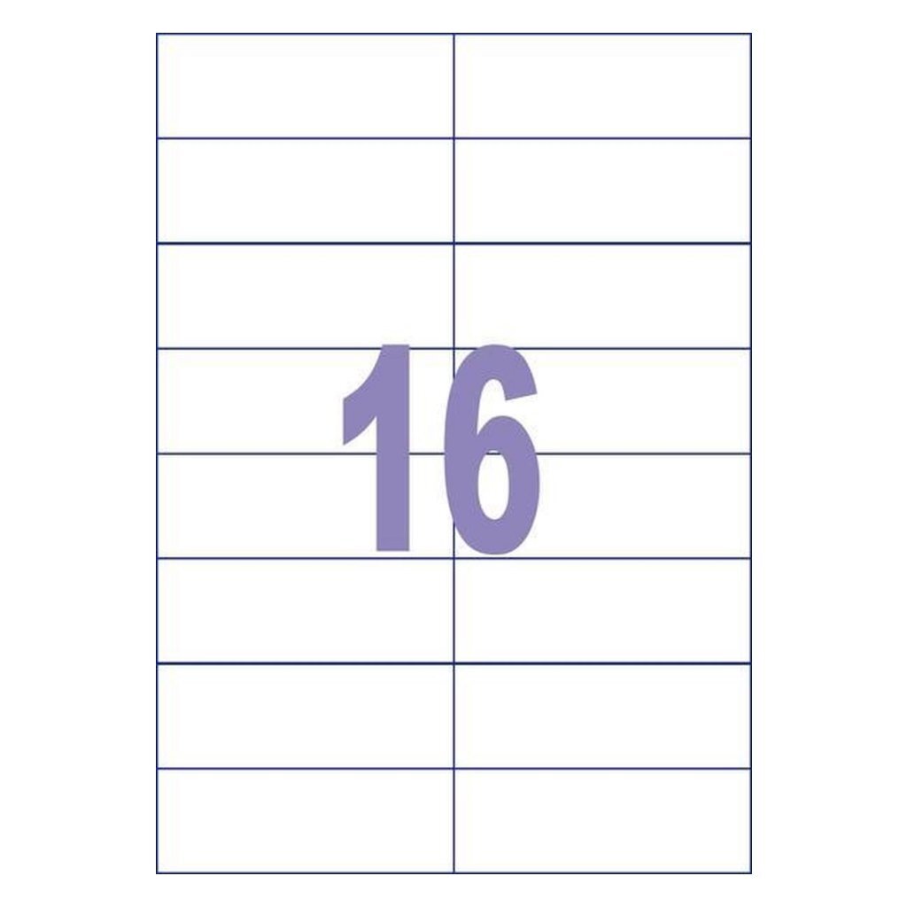 Kangaro K-10537-25 Etiket Ilk 10.5X3.7 Cm 25 Vel 16 Etiketten Per Vel