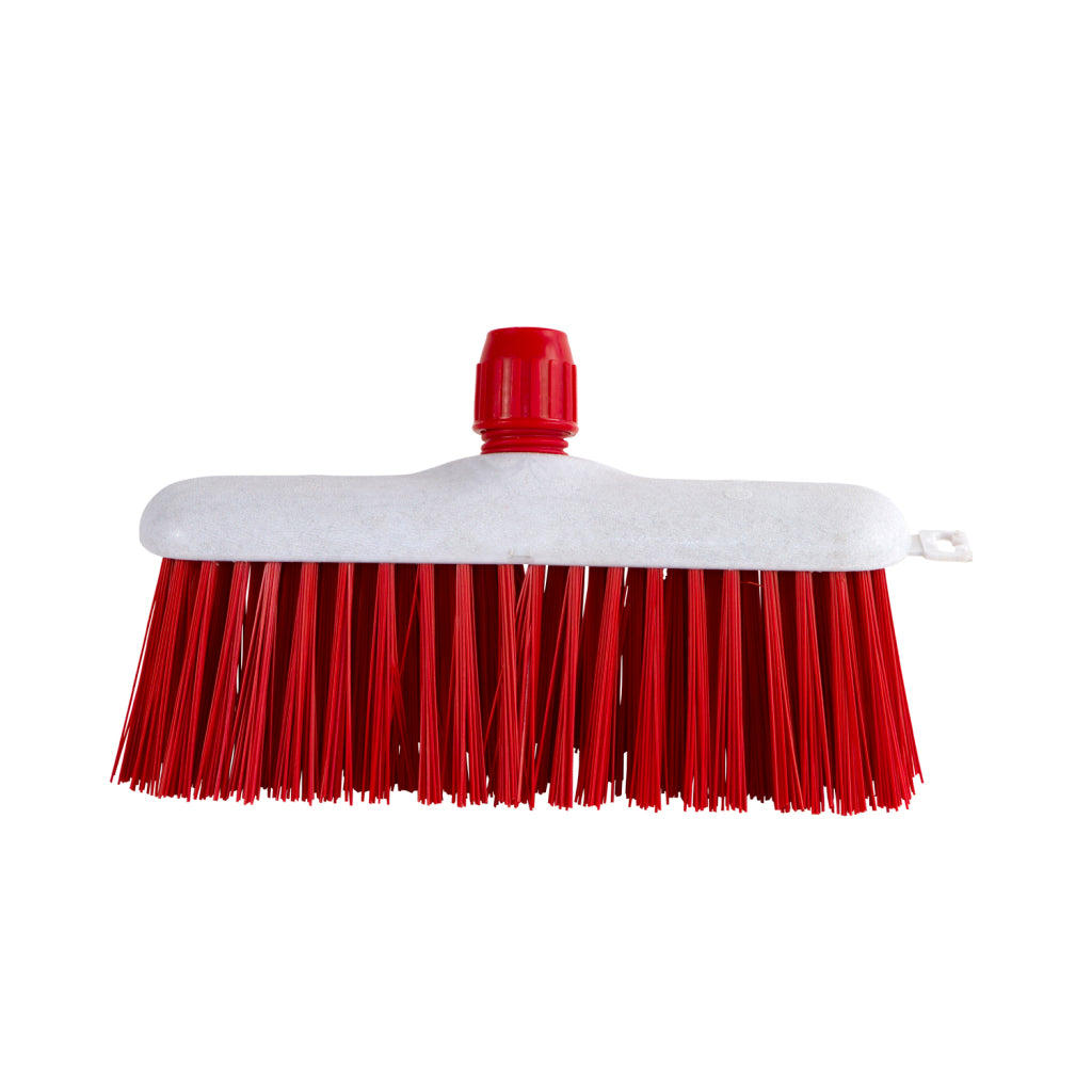 Basic Luva Straatbezem Met Steelhouder 30 Cm Rood/Wit