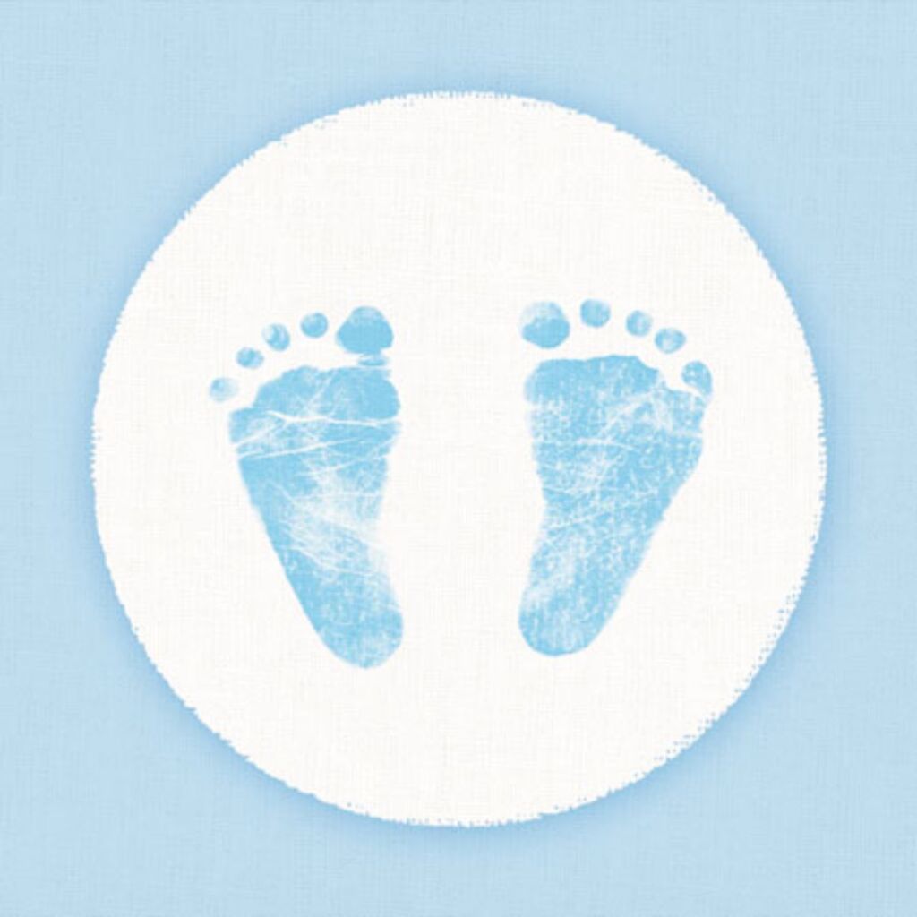 Basic Servetten Baby Voetjes Jongen 25 Cm 20 Stuks