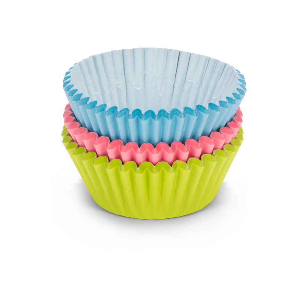 Patisse Papieren Cupcakevormpjes 5 Cm 90 Stuks Blauw/Groen/Roze