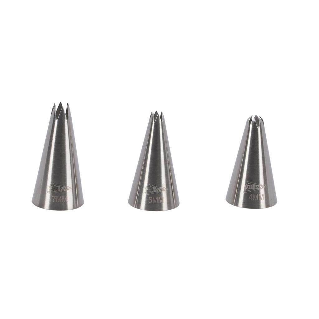 Patisse Spuitmondjes 3 Stuks Rvs