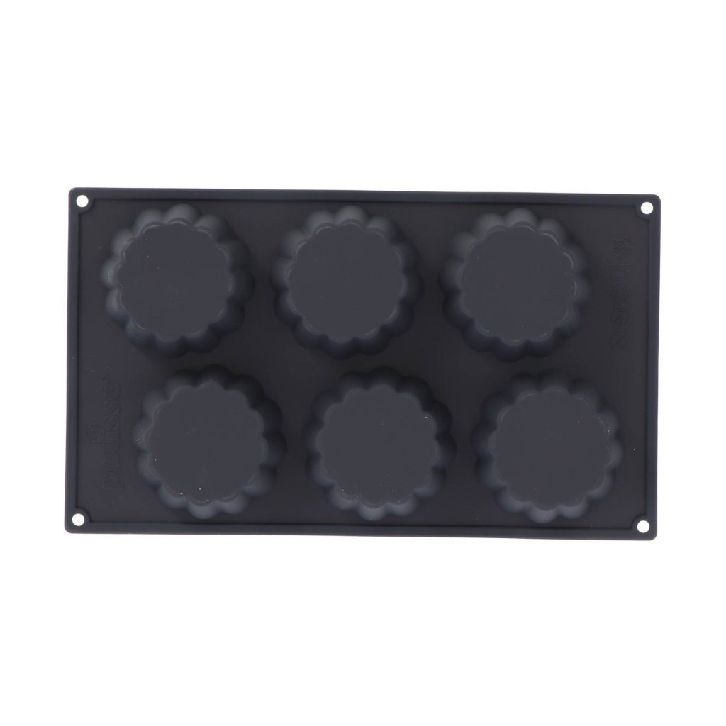 Patisse Mini Taartvorm 6 Vaks 29X17 Cm Zwart/Siliconen