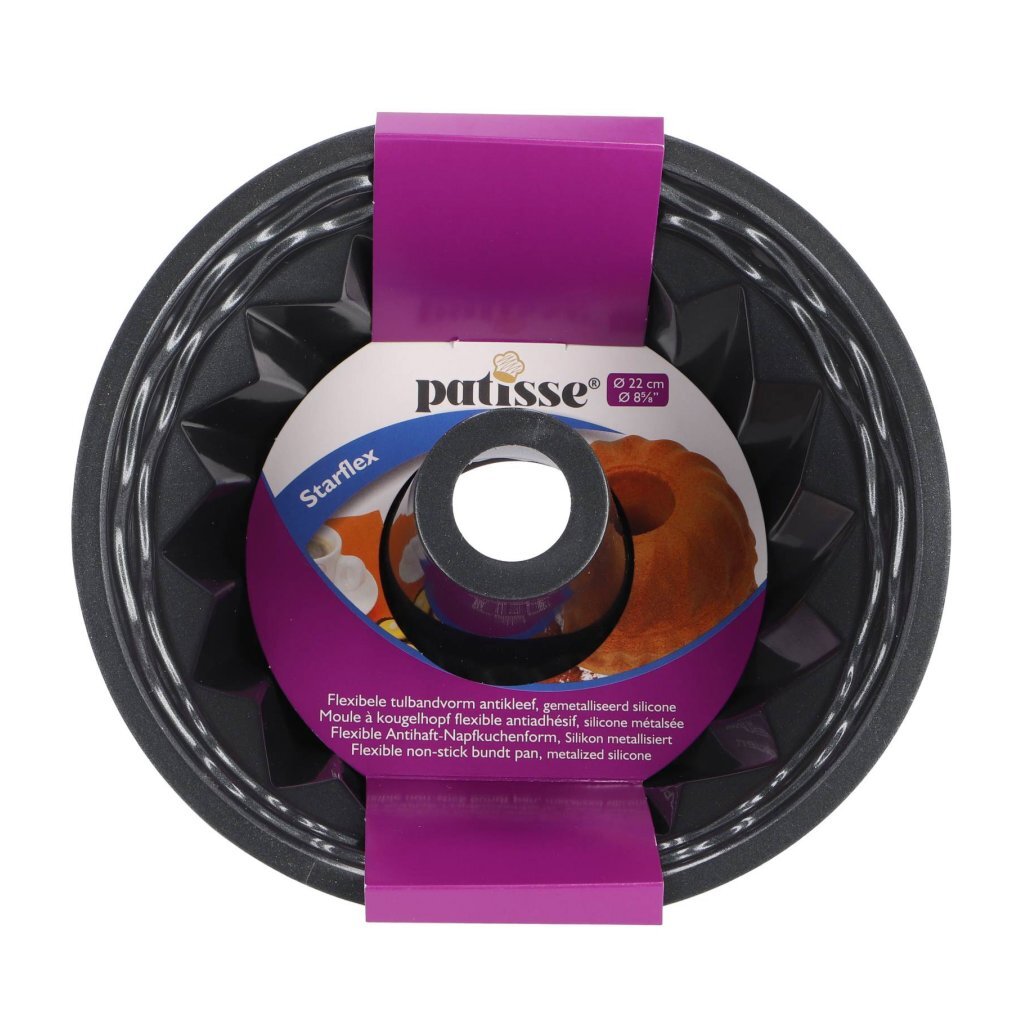 Patisse Tulbandvorm 22 Cm Zwart/Siliconen