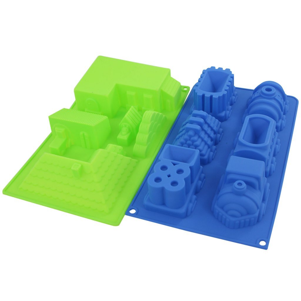 Basic Siliconen Bakvorm Trein/Huis 17X5X30 Cm