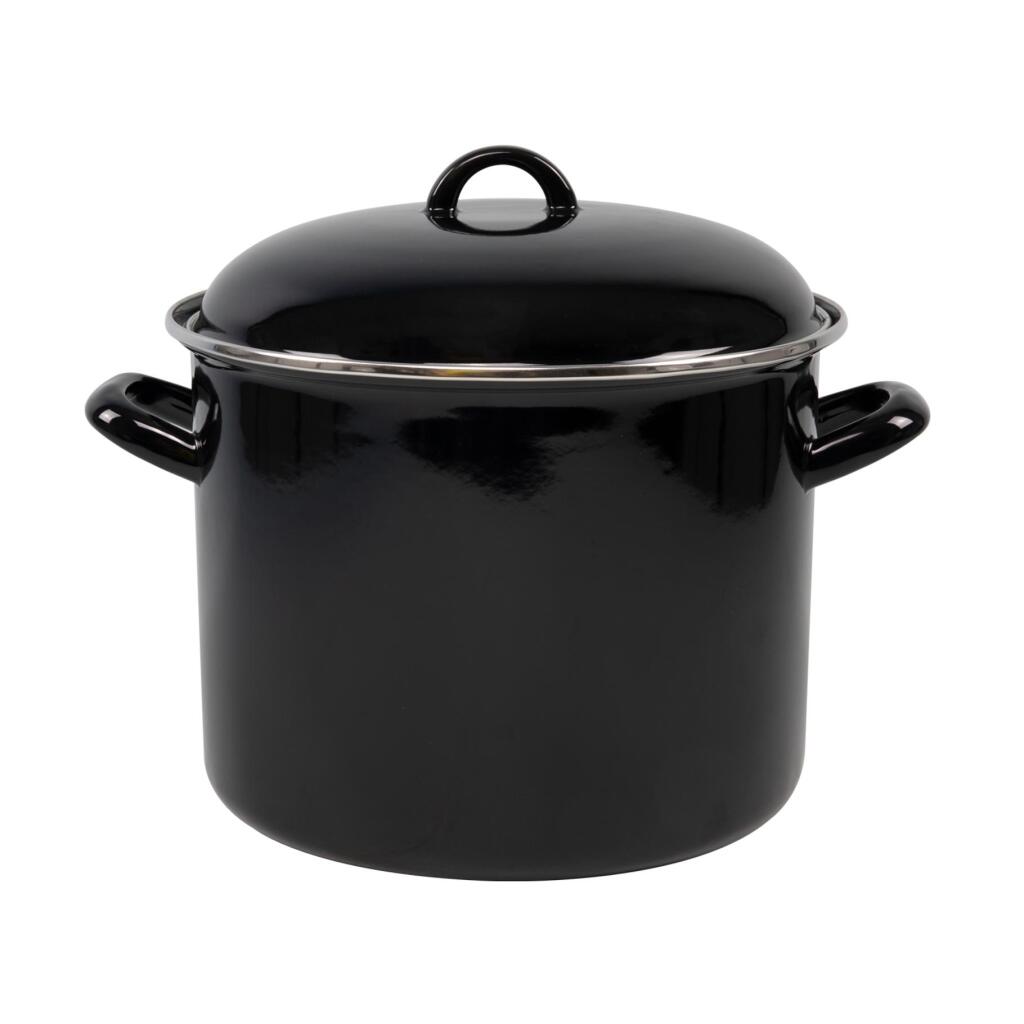 Overige Merken Svenska Living Soeppan 8L 24 Cm Emaille/Zwart