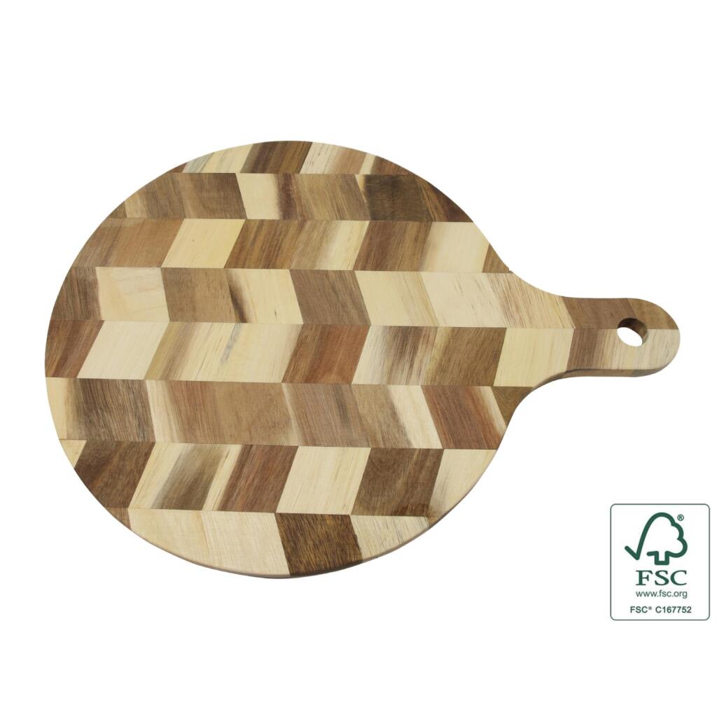 Basic Snij-Serveerplank Acaciahout Met Ophangoog 40X30X1.4 Cm