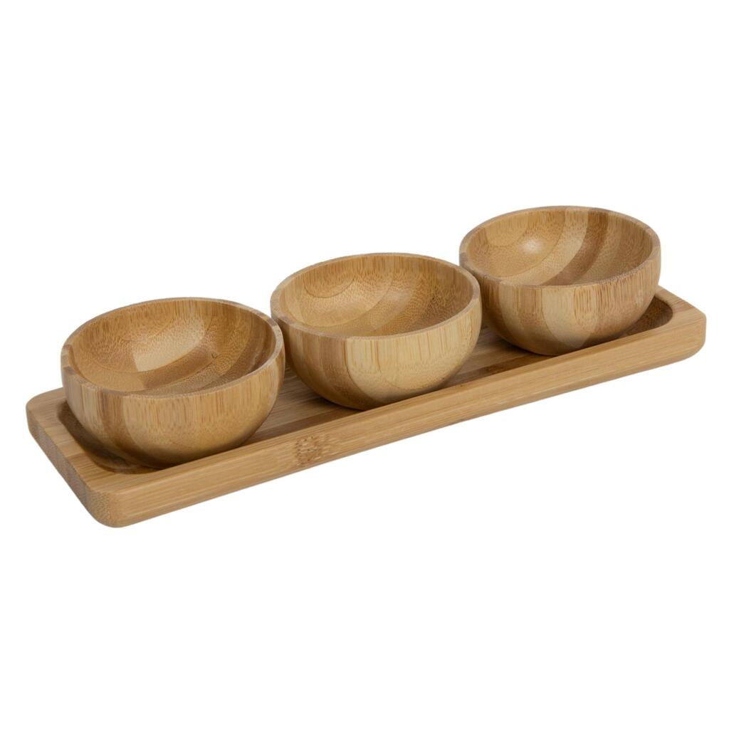 Overige Merken Bamboe Tapasset 4-Delig 21X7X4.4 Cm