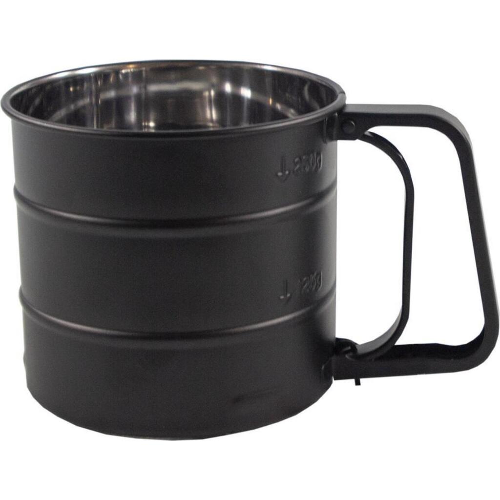 Overige Merken Meelzeef 10 Cm Zwart/Rvs