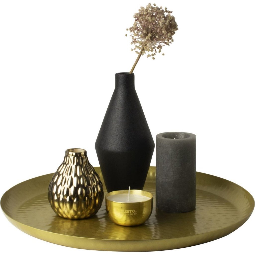 Gusta Wand-Decoratieschaal 38 Cm Goud/Aluminium