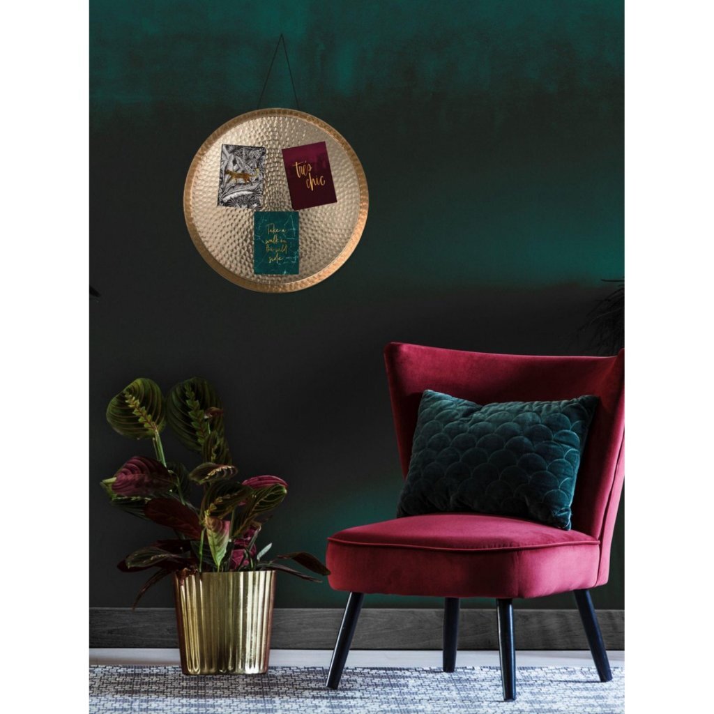 Gusta Wand-Decoratieschaal 38 Cm Goud/Aluminium