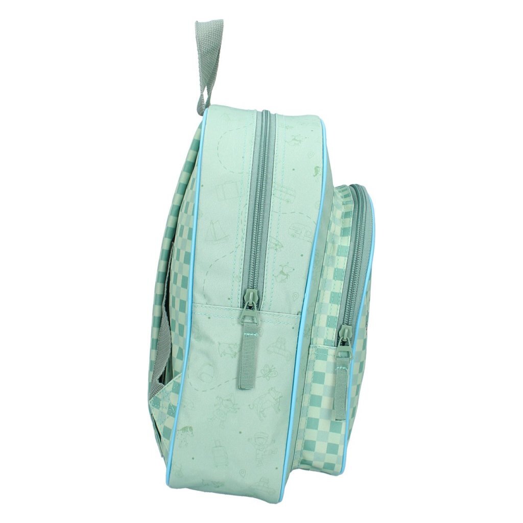 Overige Merken Rugzak Fien En Teun 30X25X11 Cm Zachtgroen/Lichtblauw