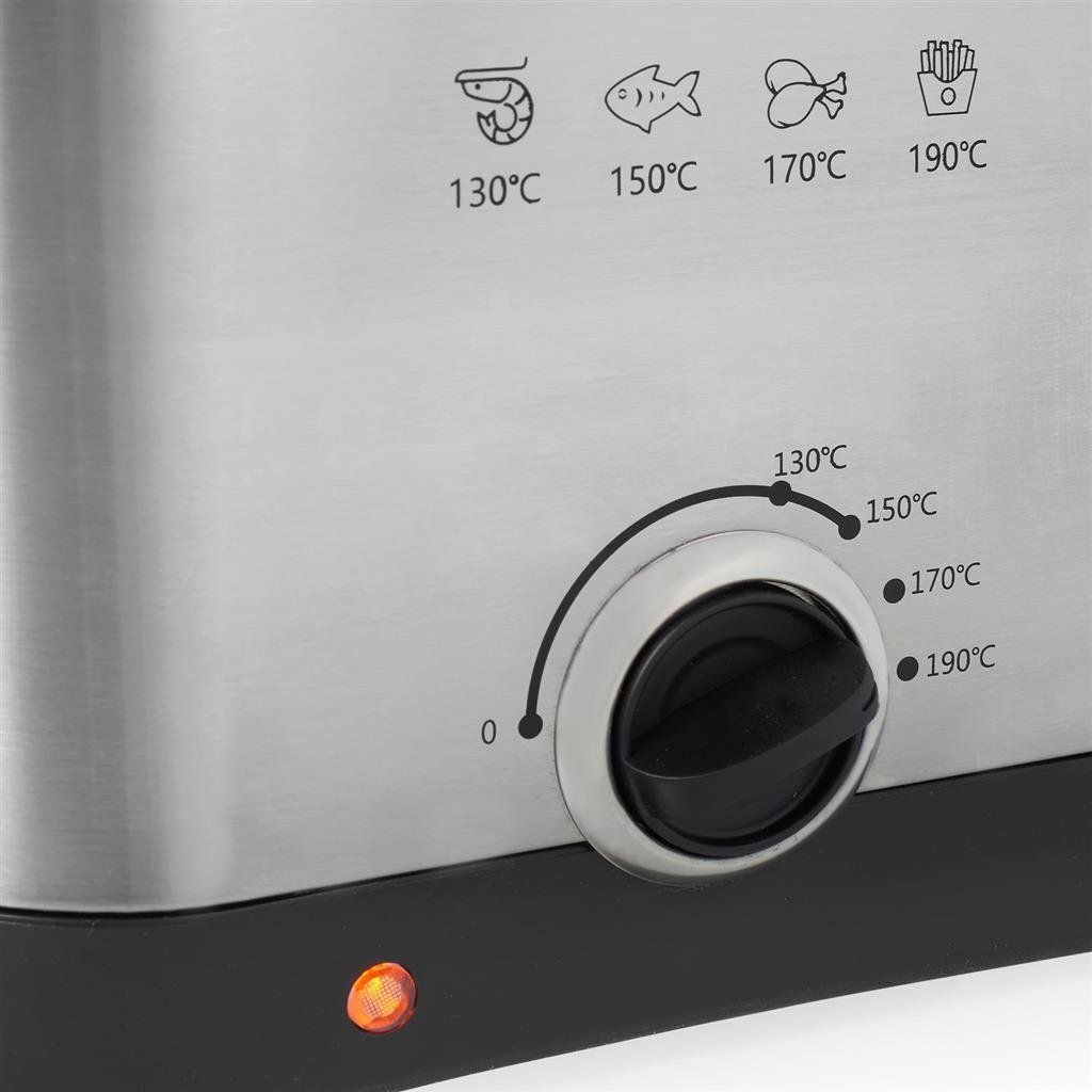 Princess 182612 Mini Friteuse 1.5L 1000W Rvs/Zwart