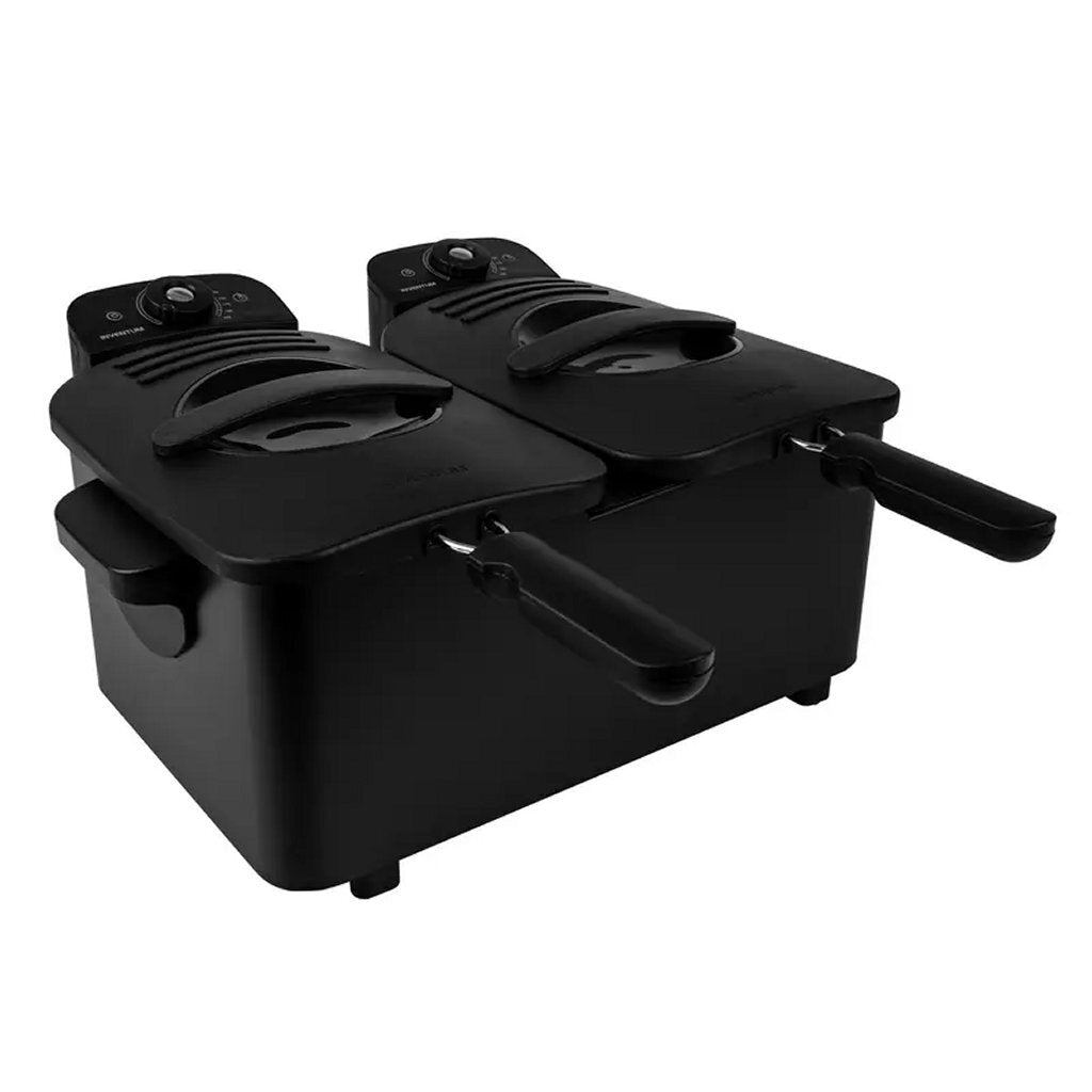 Inventum Gf461B Koude Zone Friteuse 2X2.5L 1800W Zwart