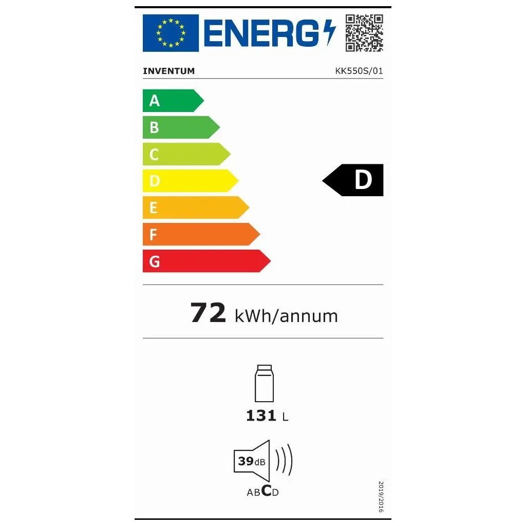 Inventum Kk550S Koelkast 131L Rvs
