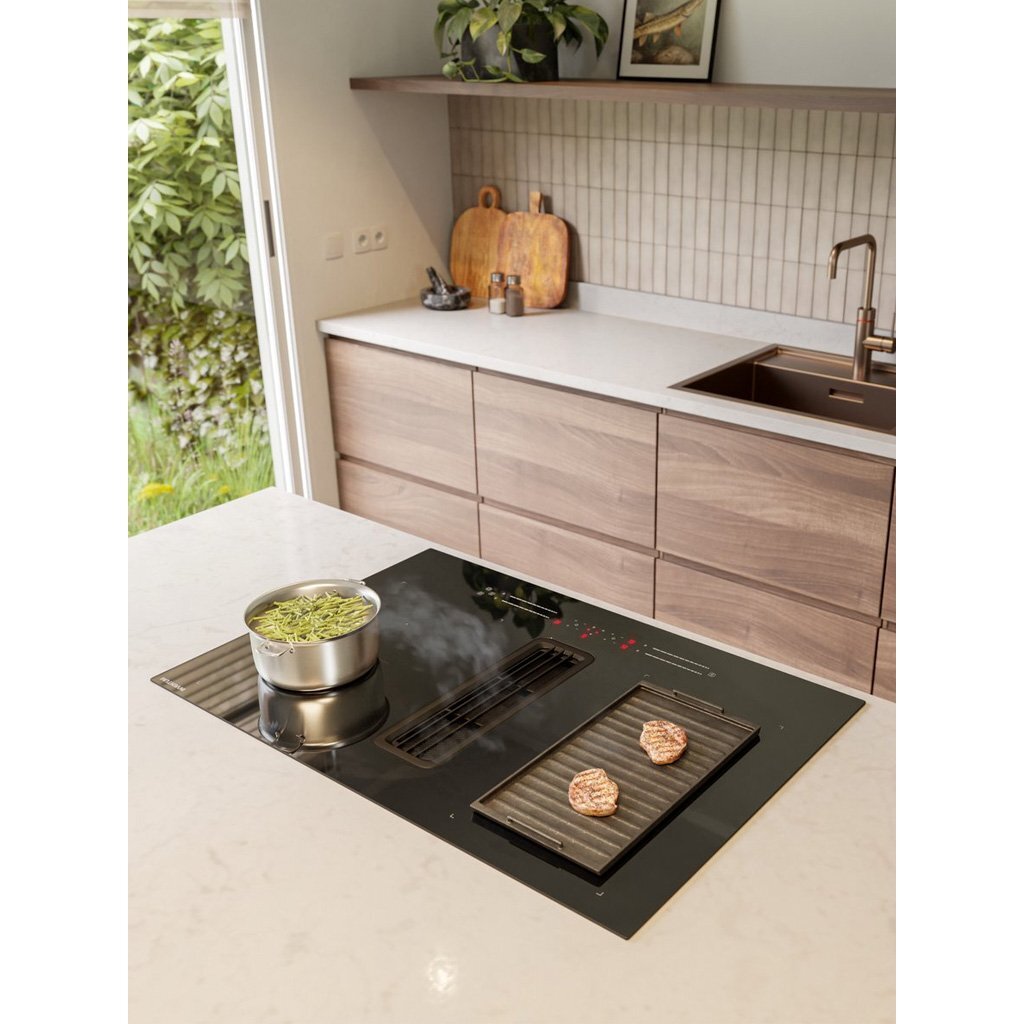 Inventum Ika8035 Inbouw Inductiekookplaat Met Afzuiging Zwart