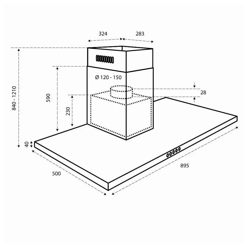Inventum Akb9000Rvs Afzuigkap Rvs