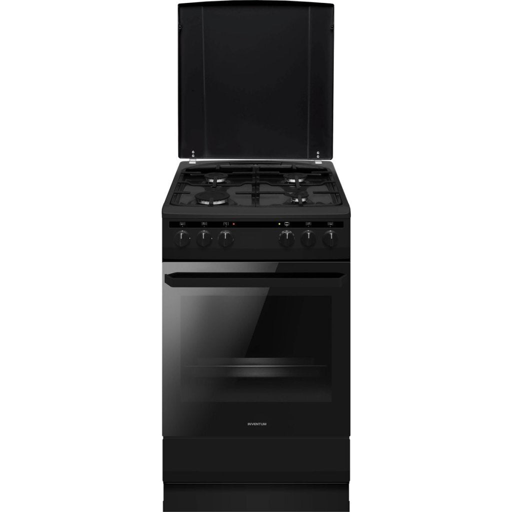 Inventum Vfg5020Gzwa Vrijstaand Gasfornuis + Elektrische Hetelucht Oven Zwart